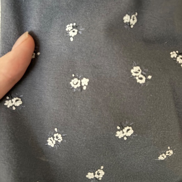 Hollister cropped flower blue top - Picture 4 of 4